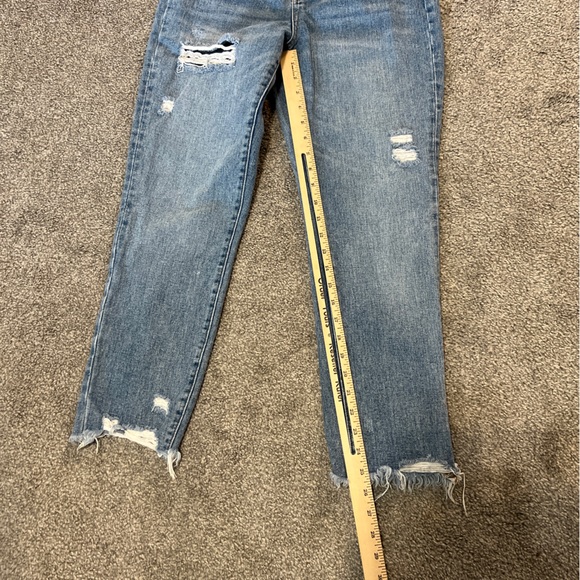 Vervet jeans womens 25 blue light wash denim distressed relaxed boyfriend - Picture 14 of 15